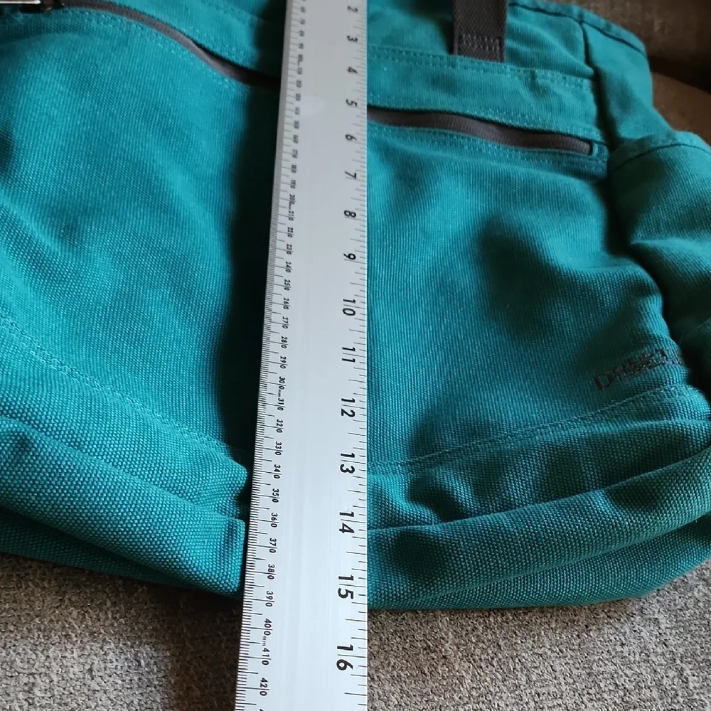 Duluth Trading Co Teal Canvas Tote Bag Work Travel - Picture 10 of 12